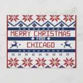De Kerstkaart van Chicago Feestdagenkaart (Voorkant)