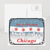 De Kerstkaart van Chicago Feestdagenkaart (Voorkant / Achterkant)