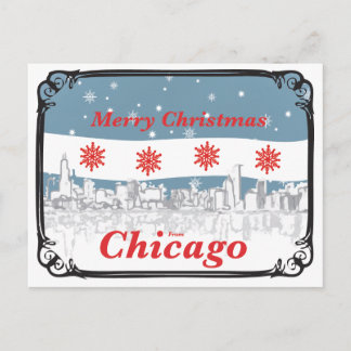 De Kerstkaart van Chicago Feestdagenkaart
