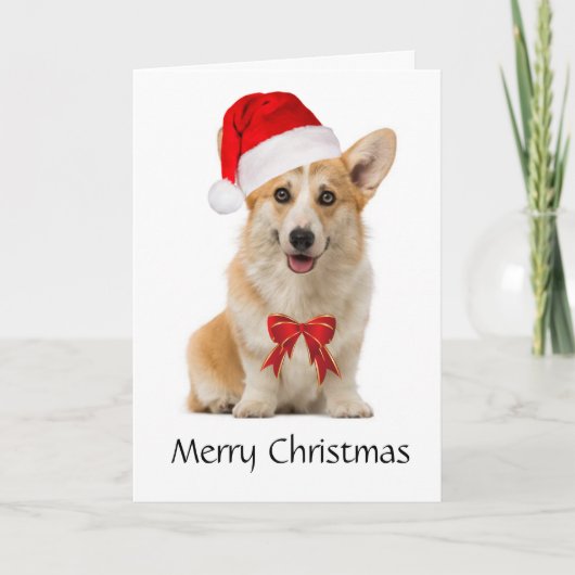 De Kerstkaart van Corgi Feestdagen Kaart (Voorkant)