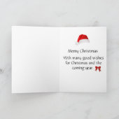 De Kerstkaart van Corgi Feestdagen Kaart (Binnen)