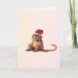 De Kerstkaart van de Aap van de Babys van de Feestdagen Kaart
