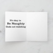 De Kerstkaart van de atheïst Feestdagen Kaart (Binnen)