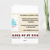 De Kerstkaart van de Atheïst van Darwin (Kleur) Feestdagen Kaart (Achterkant)