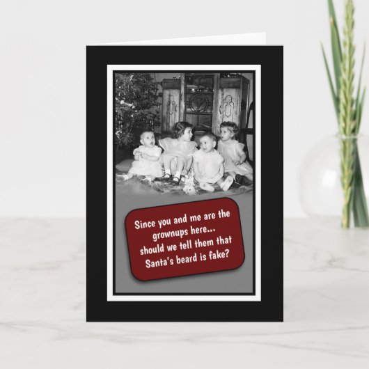 De Kerstkaart van de Baard van de kerstman Feestdagen Kaart (Voorkant)