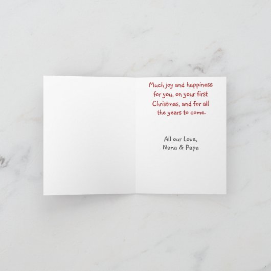 De Kerstkaart van de baby Feestdagen Kaart (Binnen)