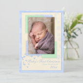 De Kerstkaart van de baby van Eerste Kerstmis (Staand voorkant)