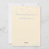 De Kerstkaart van de baby van Eerste Kerstmis (Achterkant)