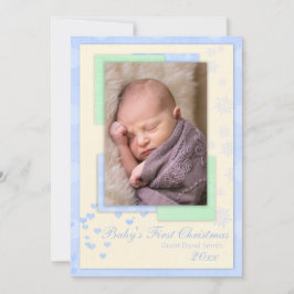 De Kerstkaart van de baby van Eerste Kerstmis