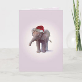 De Kerstkaart van de Babys van de Olifant van Feestdagen Kaart