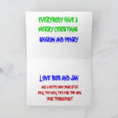 De Kerstkaart van de BANK van de SNEEUW Feestdagen Kaart (Binnen)