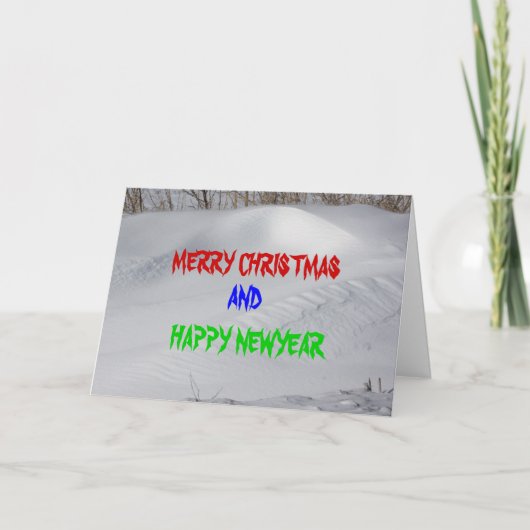 De Kerstkaart van de BANK van de SNEEUW Feestdagen Kaart (Voorkant)