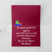 De Kerstkaart van de bloedhond Feestdagen Kaart (Binnen)