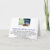 De Kerstkaart van de Boom van Kerstmis van de Feestdagen Kaart (Achterkant)