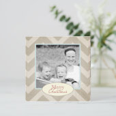 De Kerstkaart van de chevron met foto (Staand voorkant)
