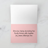 De Kerstkaart van de Dans van de ballerina Feestdagen Kaart (Binnen)