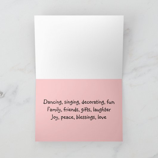 De Kerstkaart van de Dans van de ballerina Feestdagen Kaart (Binnen)