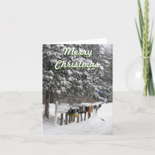 De Kerstkaart van de Drager van de post Feestdagen Kaart