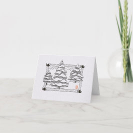 De Kerstkaart van de Drie Bomen Feestdagen Kaart