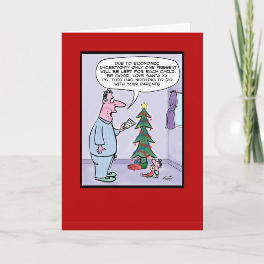 De Kerstkaart van de economie Feestdagen Kaart (Voorkant)