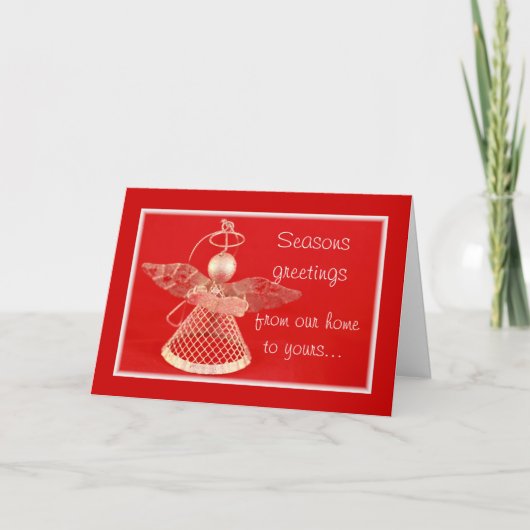 De Kerstkaart van de engel Feestdagen Kaart (Voorkant)
