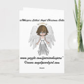 De Kerstkaart van de engel Feestdagen Kaart (Achterkant)