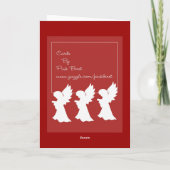 De Kerstkaart van de engel Feestdagen Kaart (Achterkant)