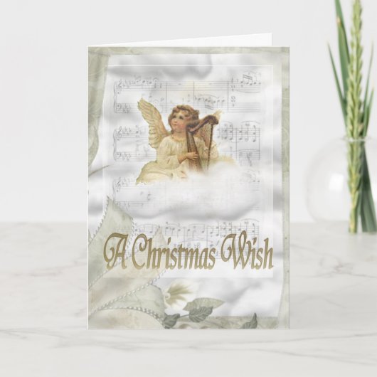 De Kerstkaart van de engel Feestdagen Kaart (Voorkant)
