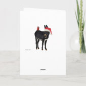 De Kerstkaart van de EZEL & van de VOGEL van de Feestdagen Kaart (Achterkant)