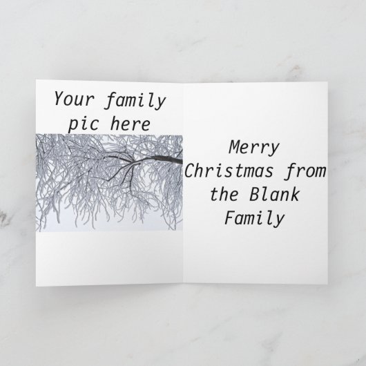 De Kerstkaart van de familie Feestdagen Kaart (Binnen)