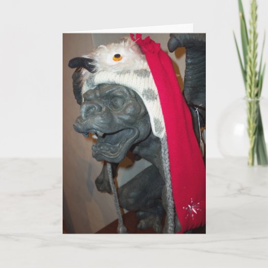 De Kerstkaart van de gargouille Feestdagen Kaart (Voorkant)