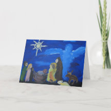 De Kerstkaart van de geboorte van Christus