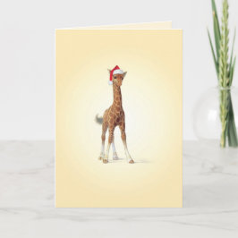 De Kerstkaart van de Giraffe van de Babys van de Feestdagen Kaart