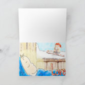 De Kerstkaart van de hamster Feestdagen Kaart (Binnen)