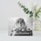 De Kerstkaart van de hamster Feestdagenkaart (Staand voorkant)