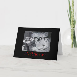 De Kerstkaart van de Hamster van Geek Feestdagen Kaart