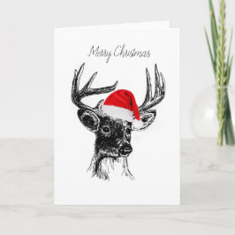 De Kerstkaart van de Herten van Whitetail Feestdagen Kaart