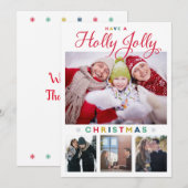 De Kerstkaart van de hulst heel (Voorkant / Achterkant)