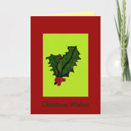 De Kerstkaart van de Hulst van Hoho Feestdagen Kaart