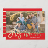 De Kerstkaart van de Kalligrafie van de Folie van (Voorkant / Achterkant)