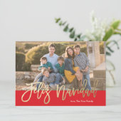 De Kerstkaart van de Kalligrafie van de Folie van (Staand voorkant)