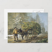 De kerstkaart van de Kar van de Hulst Feestdagenkaart (Voorkant / Achterkant)