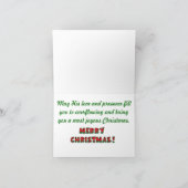 De Kerstkaart van de kat Feestdagen Kaart (Binnen)