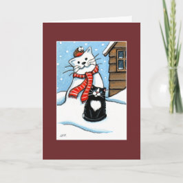 De Kerstkaart van de Kat, van Robin & van de Feestdagen Kaart