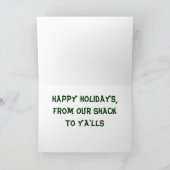 De kerstkaart van de Keet van de Barak Feestdagen Kaart (Binnen)