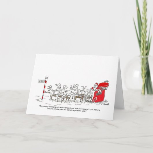 De Kerstkaart van de kerstman Feestdagen Kaart (Voorkant)