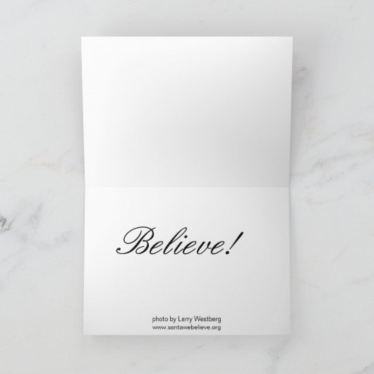 De Kerstkaart van de kerstman Feestdagen Kaart (Binnen)