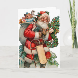 De Kerstkaart van de kerstman met de Aanpassing Feestdagen Kaart