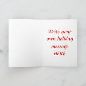 De Kerstkaart van de Kerstman van Beethoven Feestdagen Kaart (Binnen)