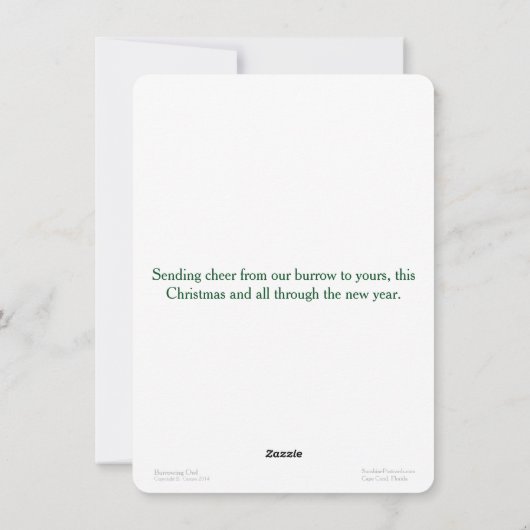 De Kerstkaart van de Kerstman van de Uil van (Achterkant)